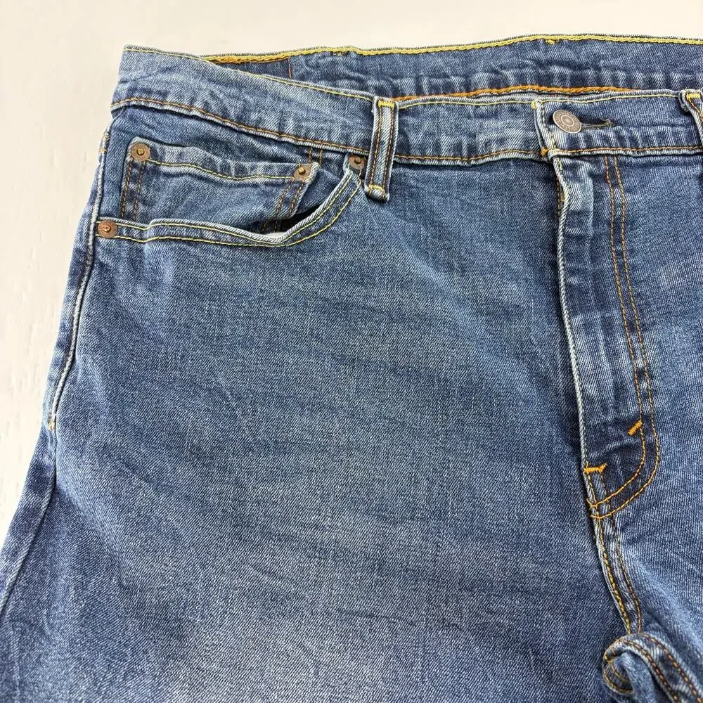 Levi's 511 Slim Fit Jeans W38 L30 Medium Wash Dark Indigo Denim Men's